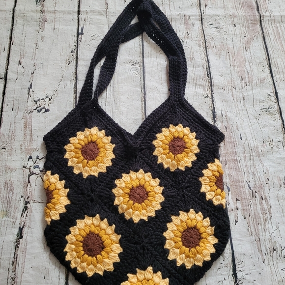 New cotton sunflower shoulder bag - Picture 9 of 17